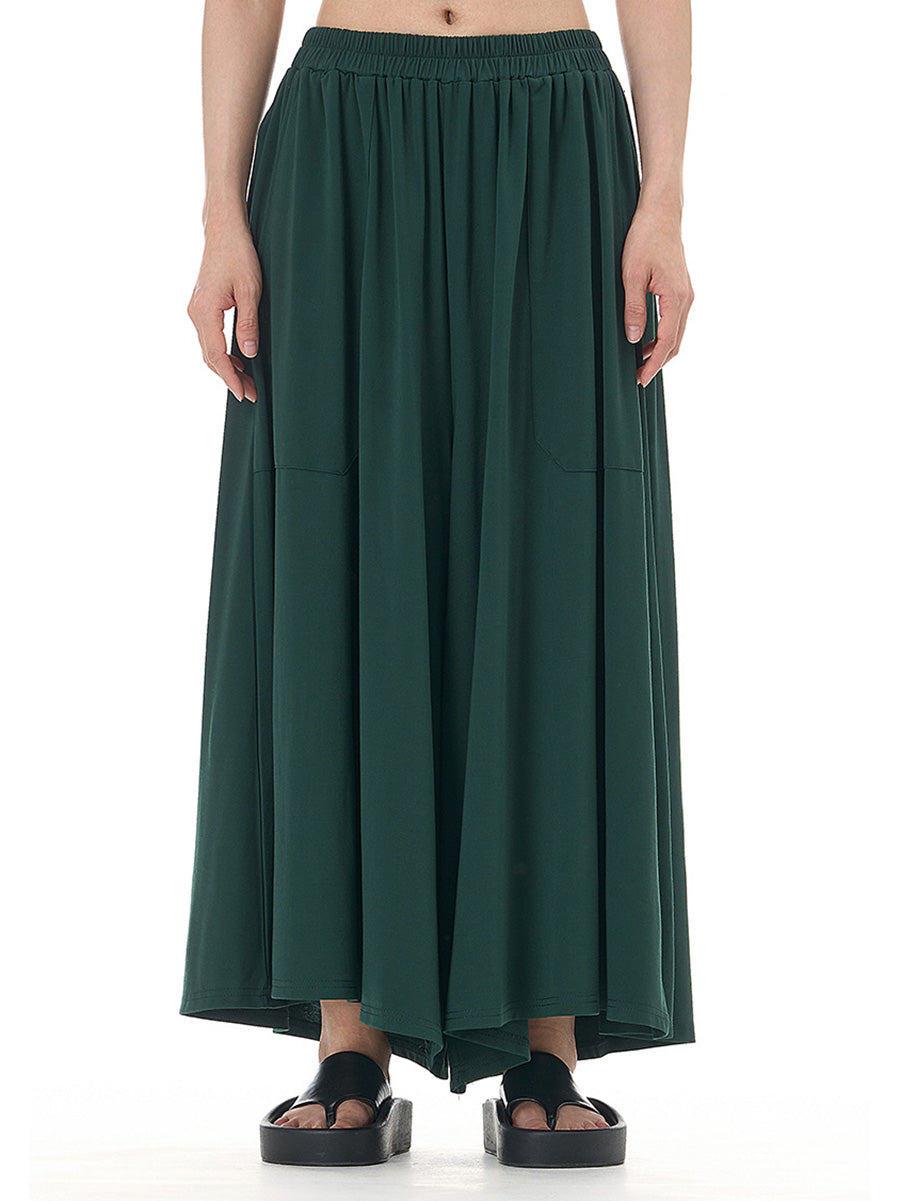 Women Summer Casual Solid Wide-leg Loose Pants FD050