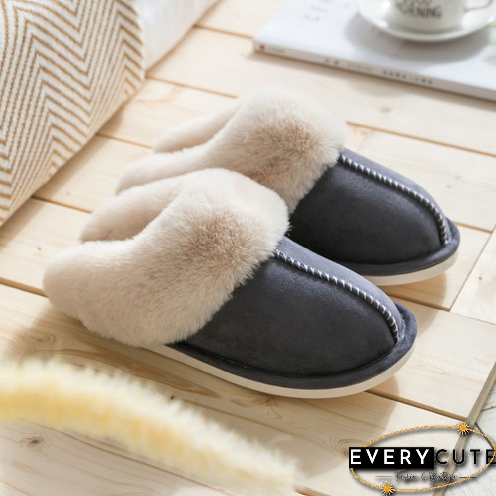 Fashion Women Winter Slippers Indoor Bedroom Lovers Couples Shoes Fashion Warm Shoes Flat Flat Antiskid Slipper