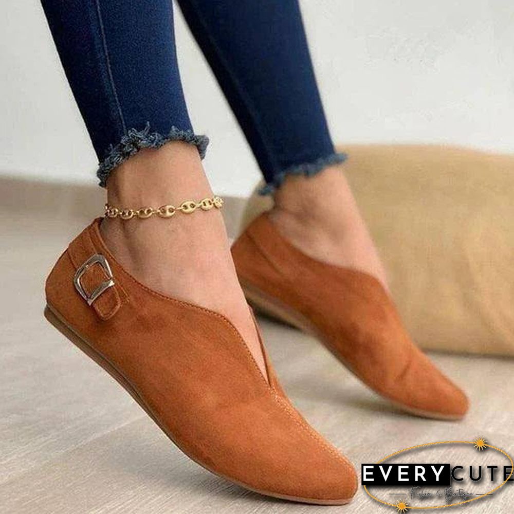 Pointed Toe Suede Women Flats Shoes Woman Sneakers Summer Fashion Sweet Flat Casual Shoes Women Zapatos Mujer Plus