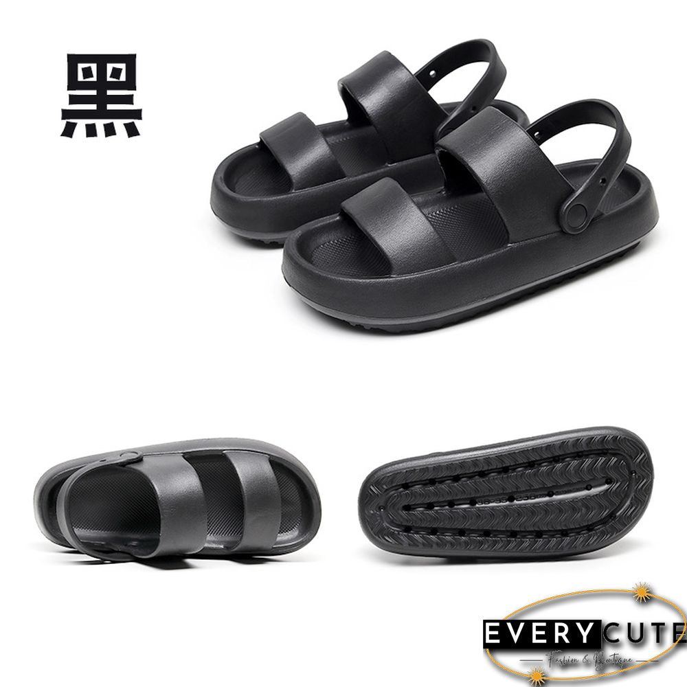 Summer Women Beach Platform Sandals Black Soft Sole EVA Slides Woman Fashion Non-slip Outdoor Slippers Female Comfortable Shoes