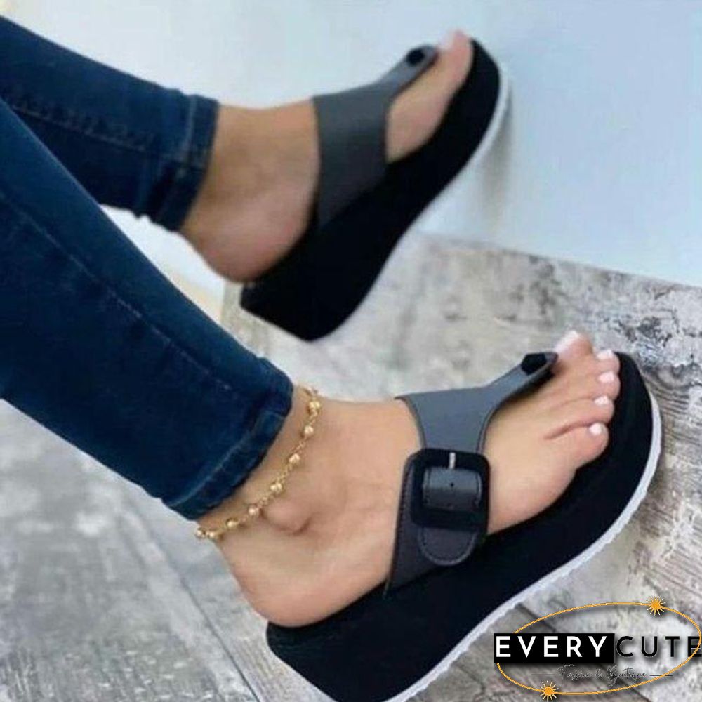 Women Wedges Sandals Summer Casual Clip Toe Flip Flops Women Platform Slipper Beach Sport Sandals Light Comfort Shoes Woman