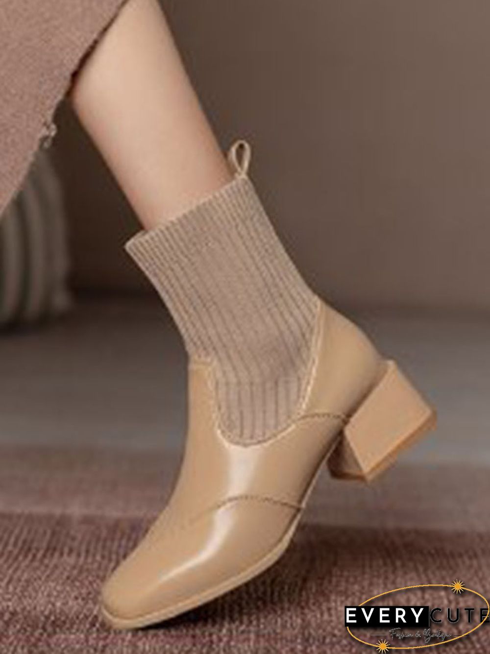 Solid Color Split-Joint Boots Chelsea Boots