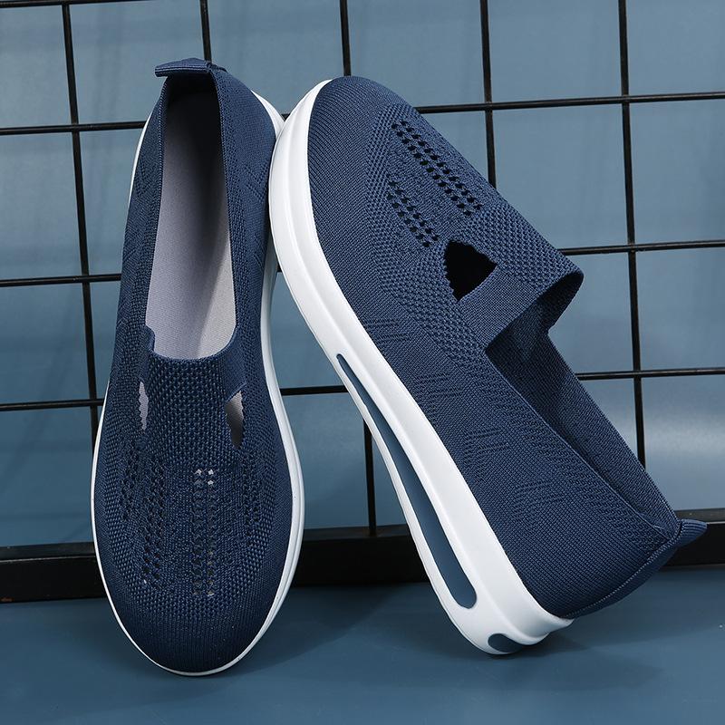 Women Knit Mesh Casual Slip On Comfort Flat Shoes