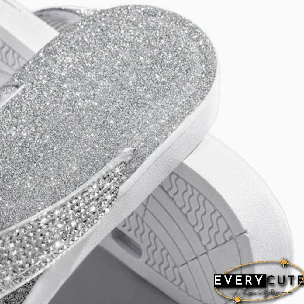 Women Casual Beach Flip Flops Slide Flash Bling Slippers