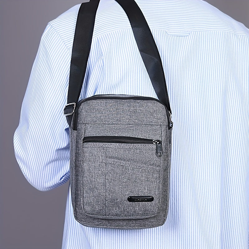 Men's Bag Shoulder Messenger Bag Casual Nylon Canvas Waterproof Backpack Mobile Coin Purse