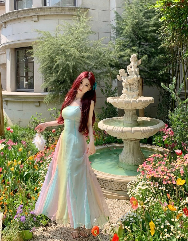 Fantasia Pastel Aesthetic Rainbow Fairy Dress