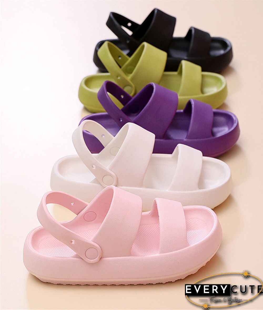 Summer Women Beach Platform Sandals Black Soft Sole EVA Slides Woman Fashion Non-slip Outdoor Slippers Female Comfortable Shoes