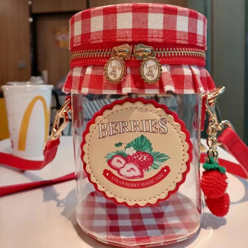 Strawberry Jar Cottagecore Bag