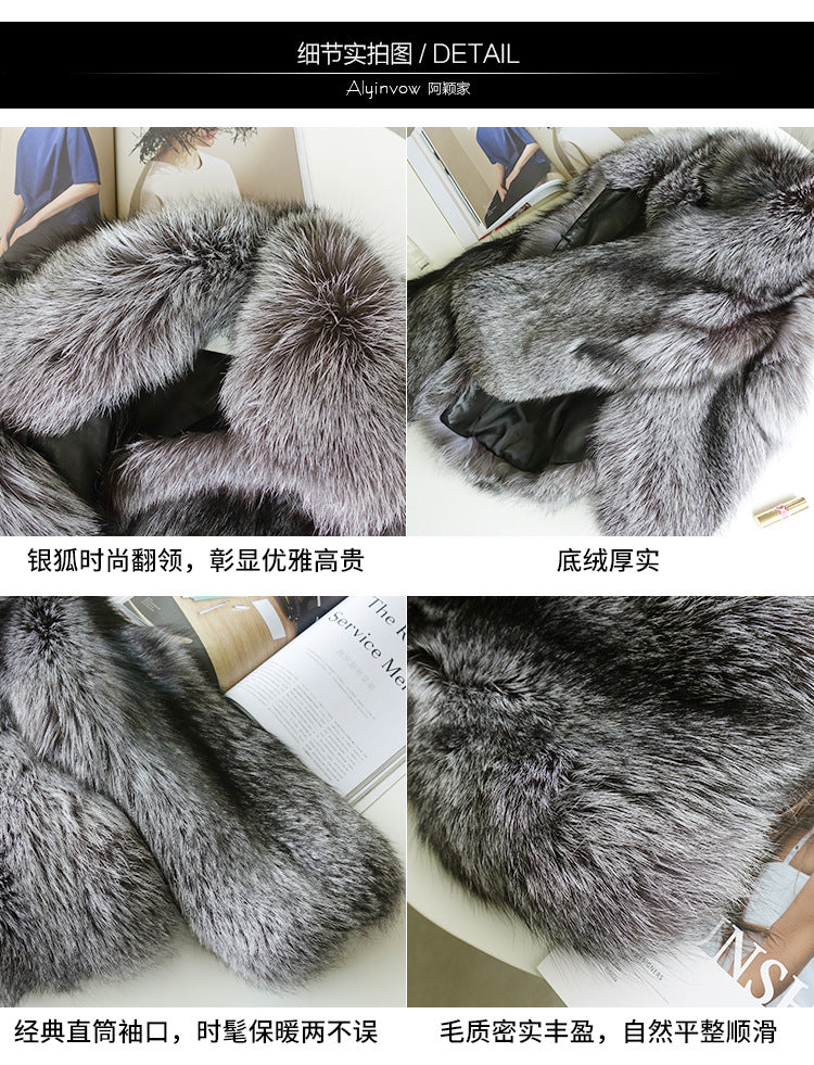 men’s fall fashion 2024 Fur Coat Women's Short Fashion Faux Fox Fur Whole Fur Coat 2024 Autumn and Winter New Fur Coat