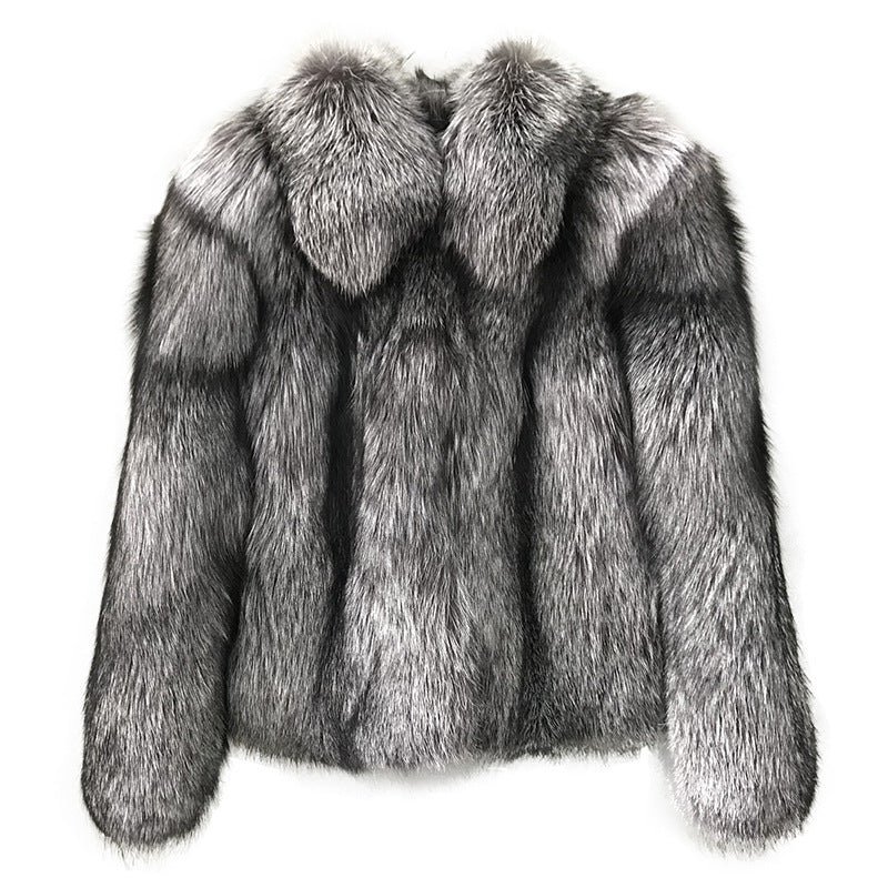 men’s fall fashion 2024 Fur Coat Women's Short Fashion Faux Fox Fur Whole Fur Coat 2024 Autumn and Winter New Fur Coat