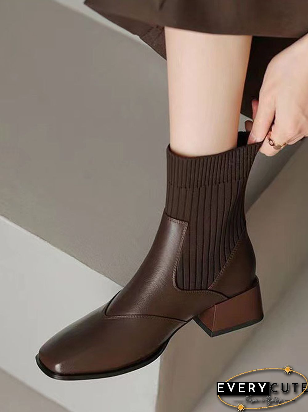 Solid Color Split-Joint Boots Chelsea Boots