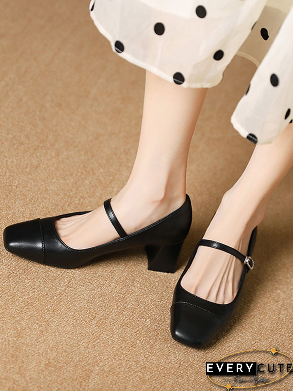 Split-Joint Mary Janes Pumps