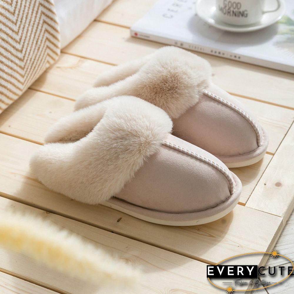 Fashion Women Winter Slippers Indoor Bedroom Lovers Couples Shoes Fashion Warm Shoes Flat Flat Antiskid Slipper