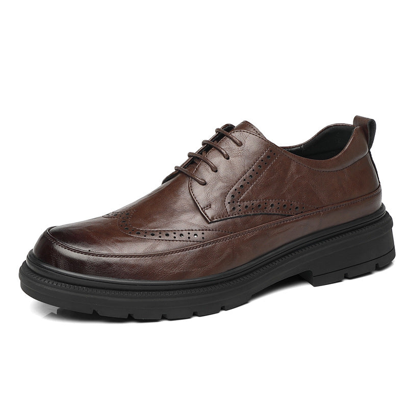 Classic Genuine Leather Brogues Derby Shoes