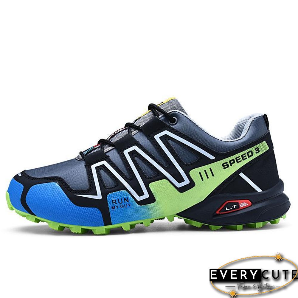 new large size outdoor mountaineering shoes men's shoes breathable shock absorption sports hiki