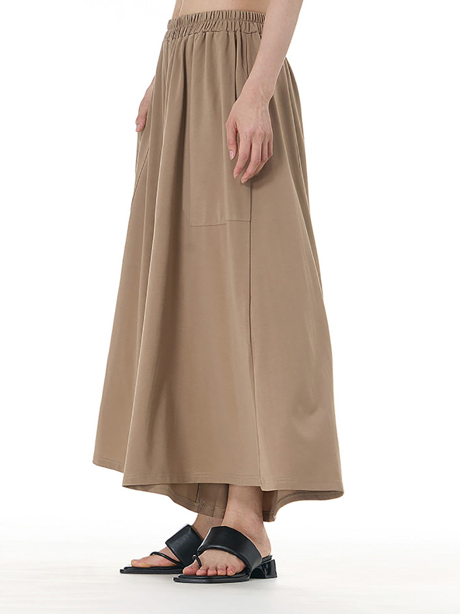 Women Summer Casual Solid Wide-leg Loose Pants FD050