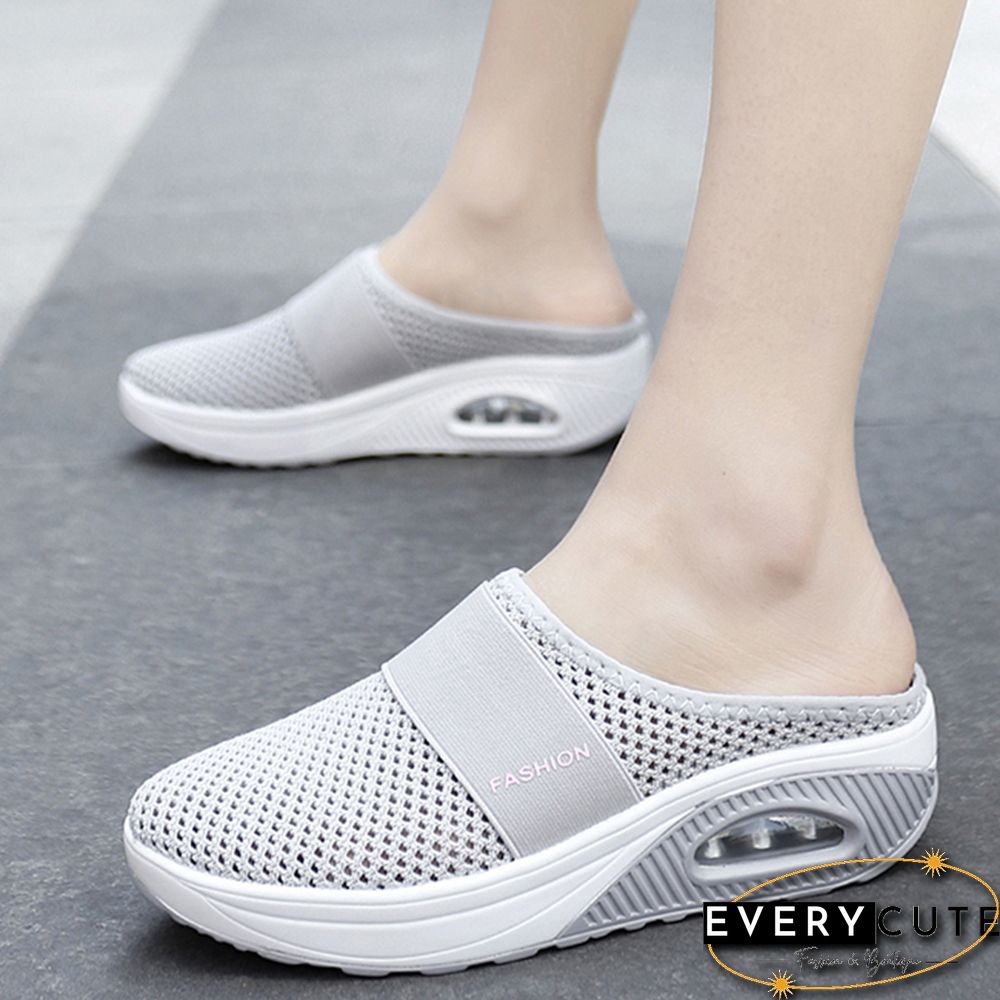 Women Sandals Fashion Wedges Platform Shoes Female Slides Slippers Breathable Mesh Lightweight Ladies Footwear