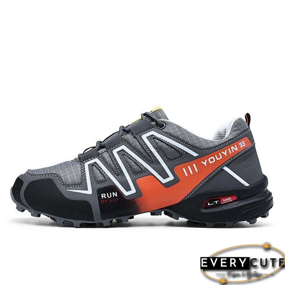 new large size outdoor mountaineering shoes men's shoes breathable shock absorption sports hiki