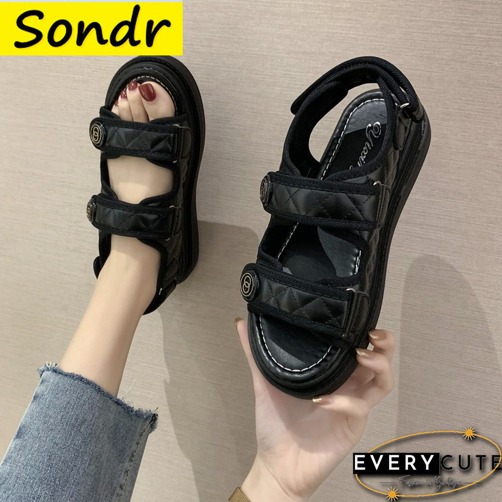 Sports Women Sandals Ins Hot Sale Summer Student Female Sandals Women's Casual Shoes Designer Sandals Thick Flat Sandals