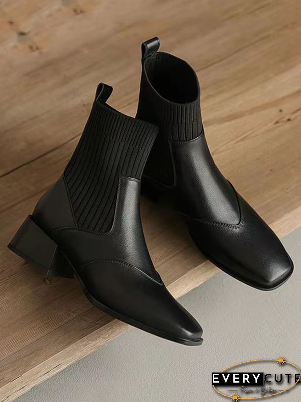 Solid Color Split-Joint Boots Chelsea Boots