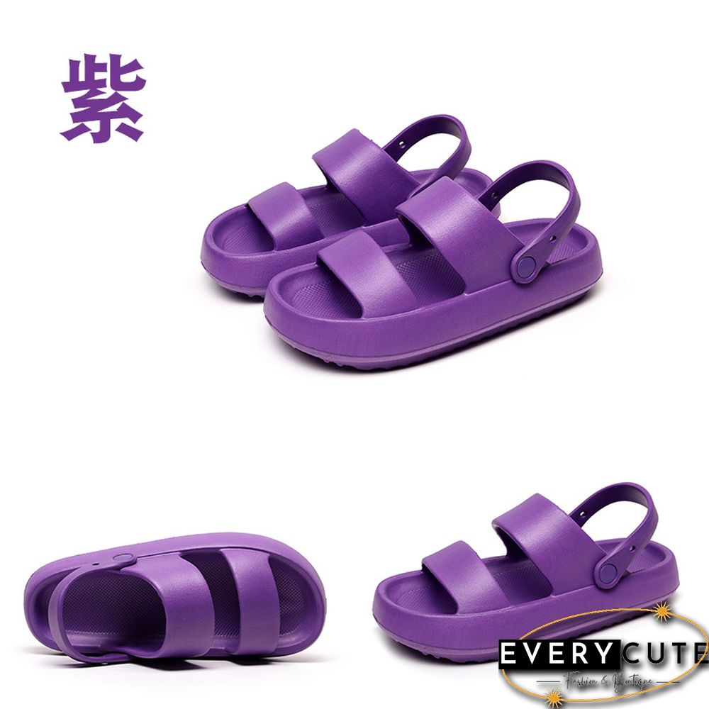 Summer Women Beach Platform Sandals Black Soft Sole EVA Slides Woman Fashion Non-slip Outdoor Slippers Female Comfortable Shoes