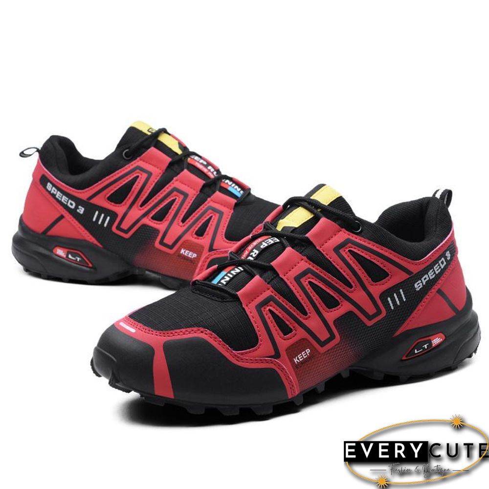 new large size outdoor mountaineering shoes men's shoes breathable shock absorption sports hiki