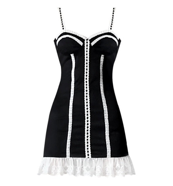 Lara Dark Fairycore Coquette Aesthetic Mini Dress