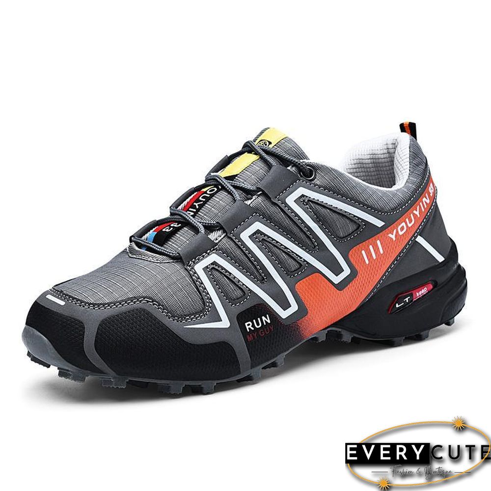 new large size outdoor mountaineering shoes men's shoes breathable shock absorption sports hiki