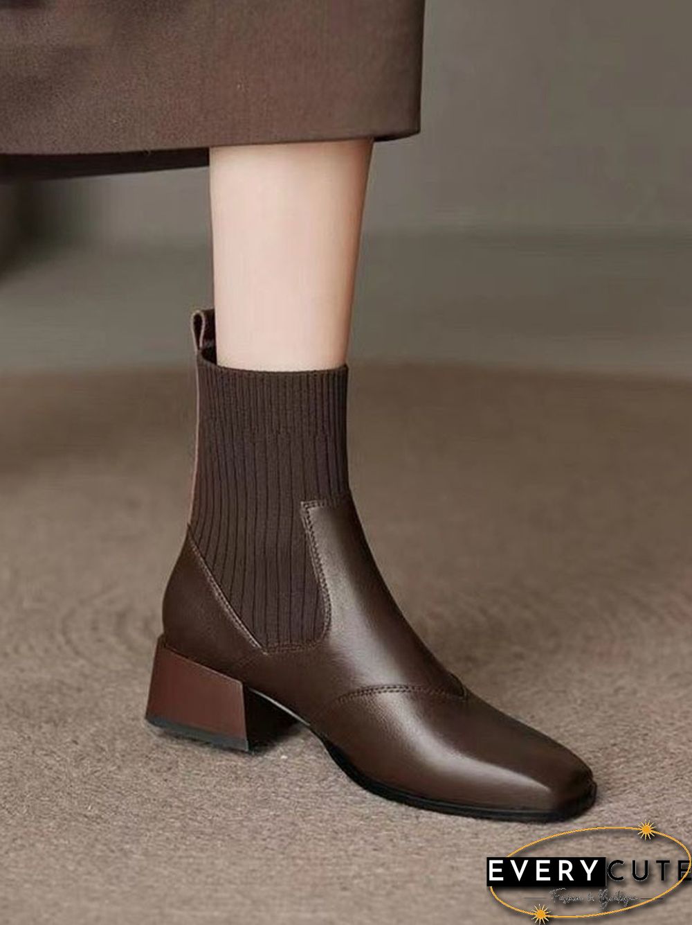 Solid Color Split-Joint Boots Chelsea Boots