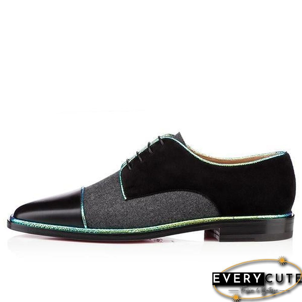 Stylish Color Matching Leather Shoes Oxford Shoes