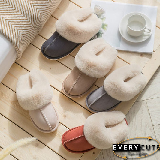 Fashion Women Winter Slippers Indoor Bedroom Lovers Couples Shoes Fashion Warm Shoes Flat Flat Antiskid Slipper