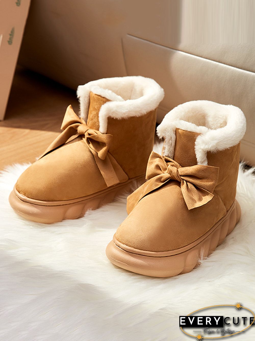 Casual Keep Warm Non-Slip Velvet Booties