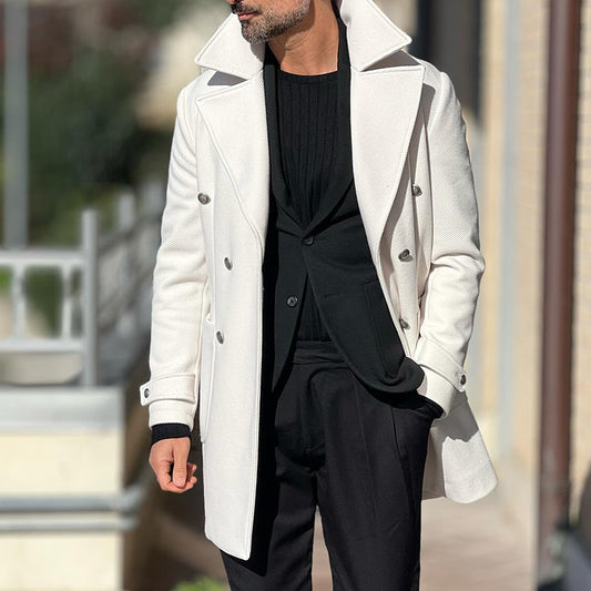 Street Casual Solid Color Lapel Coat