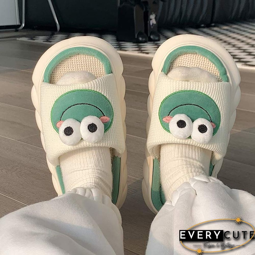 Cartoon Frog Casual Slippers