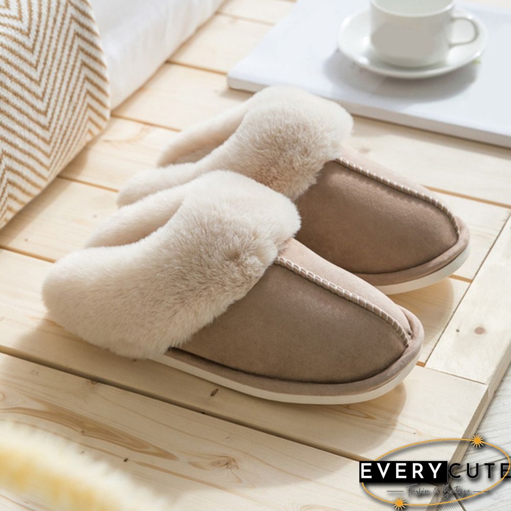 Fashion Women Winter Slippers Indoor Bedroom Lovers Couples Shoes Fashion Warm Shoes Flat Flat Antiskid Slipper