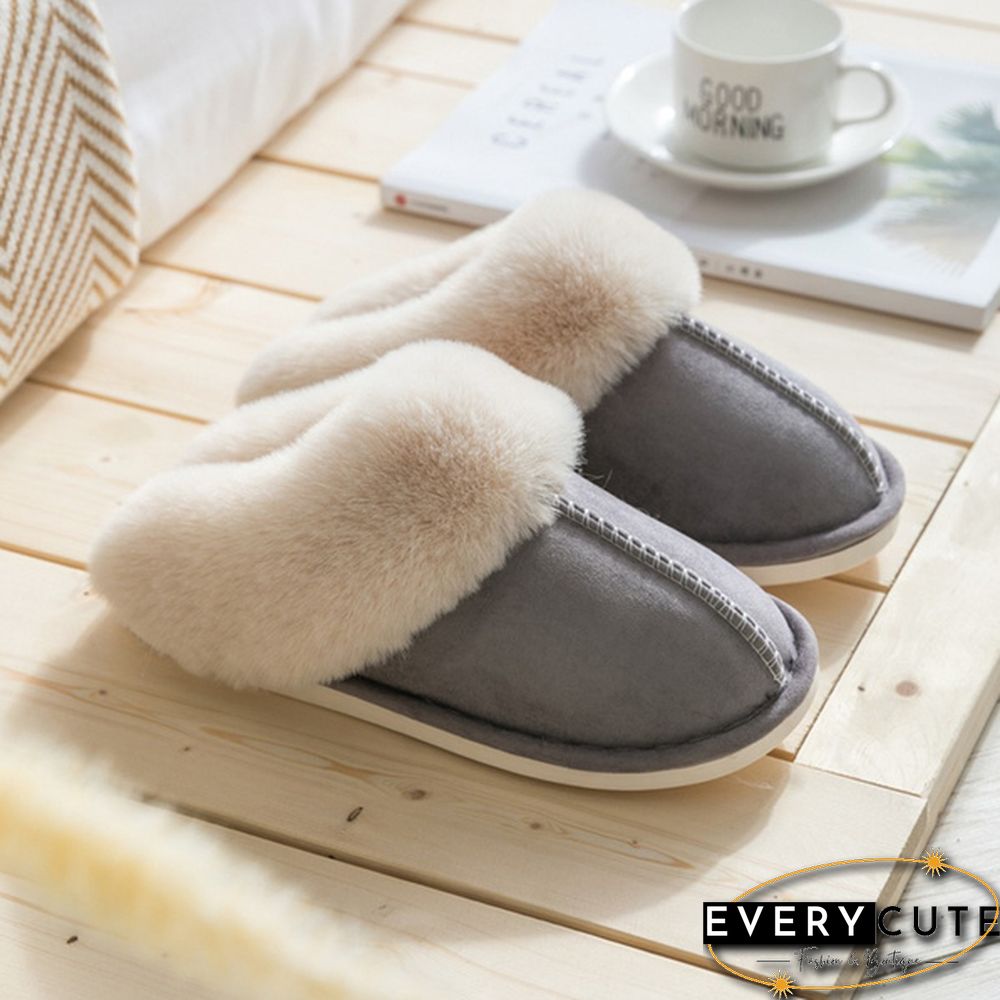 Fashion Women Winter Slippers Indoor Bedroom Lovers Couples Shoes Fashion Warm Shoes Flat Flat Antiskid Slipper