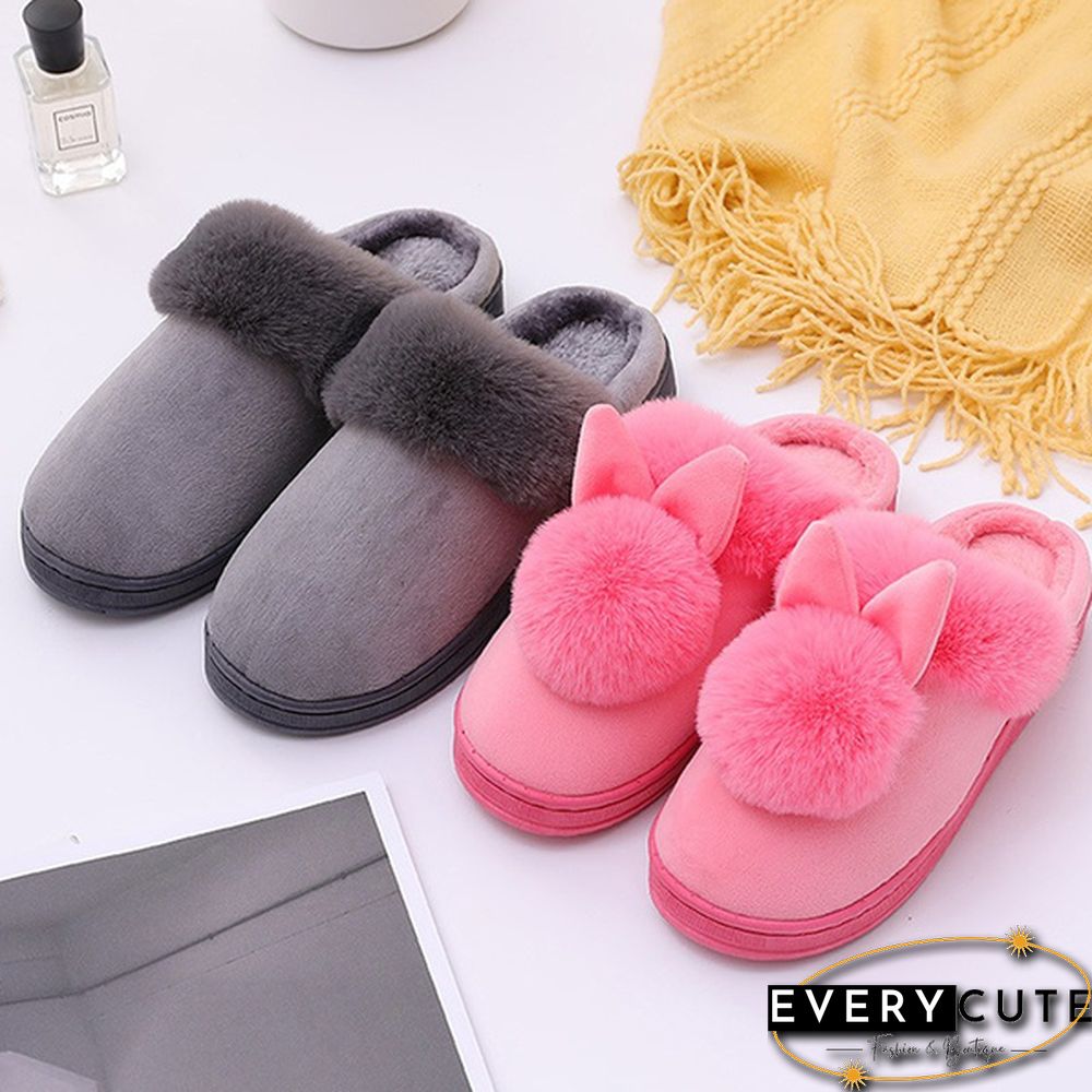 Winter Womens Indoor Shoes Cotton Cartoon Slippers Warm Home Shoes Women Cute Slippers Plus Size 36-41 Pantufas Feminino