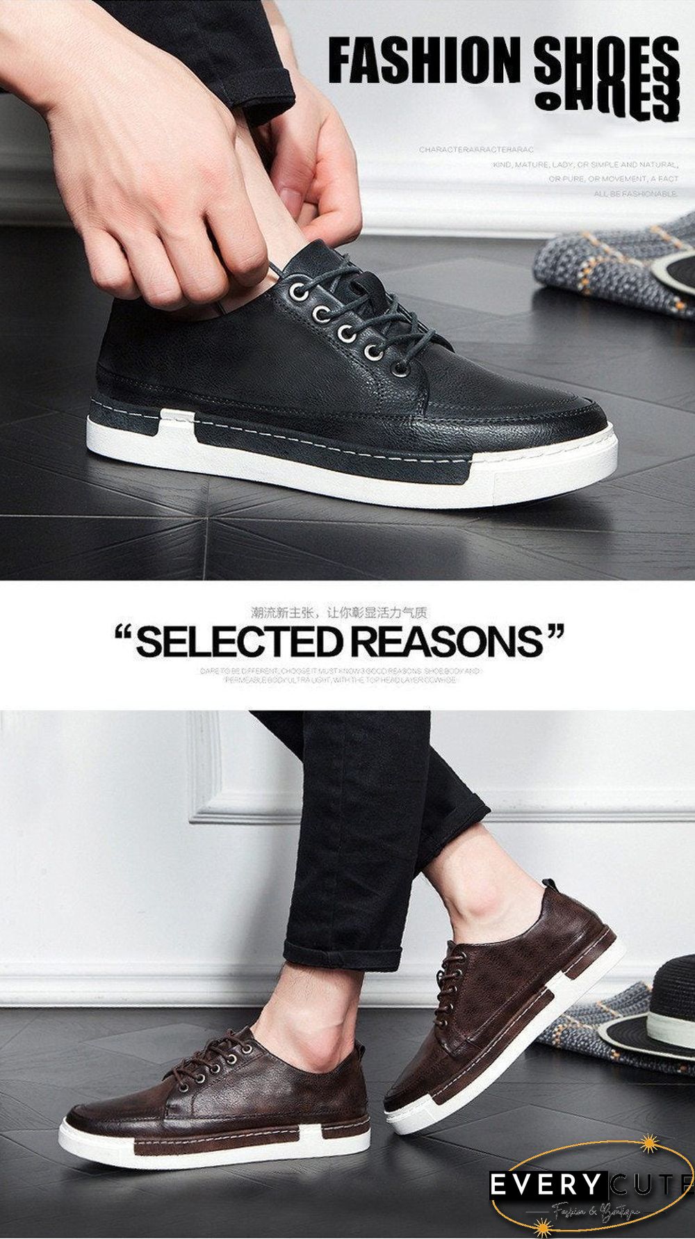 Casual Shoes Men Fashion Vintage Shoes Brown Brand Male Shoes Genuine Leather Men's Leisure Shoes