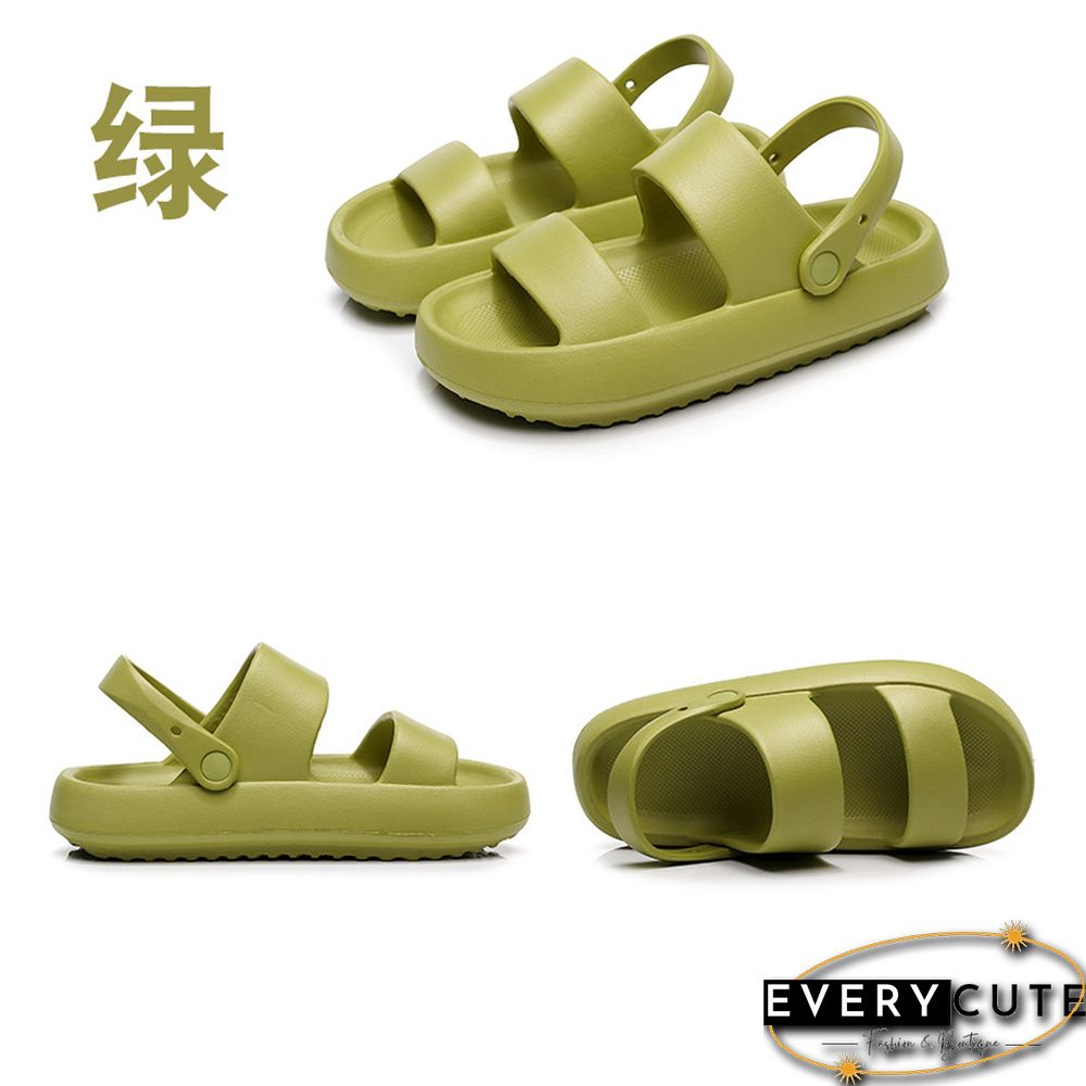 Summer Women Beach Platform Sandals Black Soft Sole EVA Slides Woman Fashion Non-slip Outdoor Slippers Female Comfortable Shoes