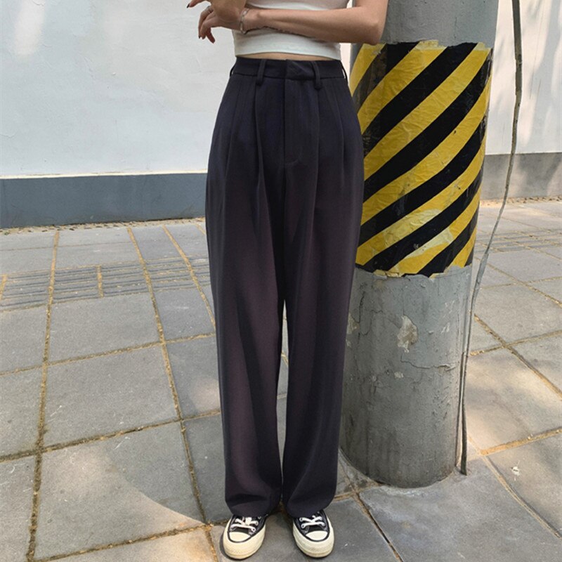 Women Loose Long Straight Wide Leg Pants