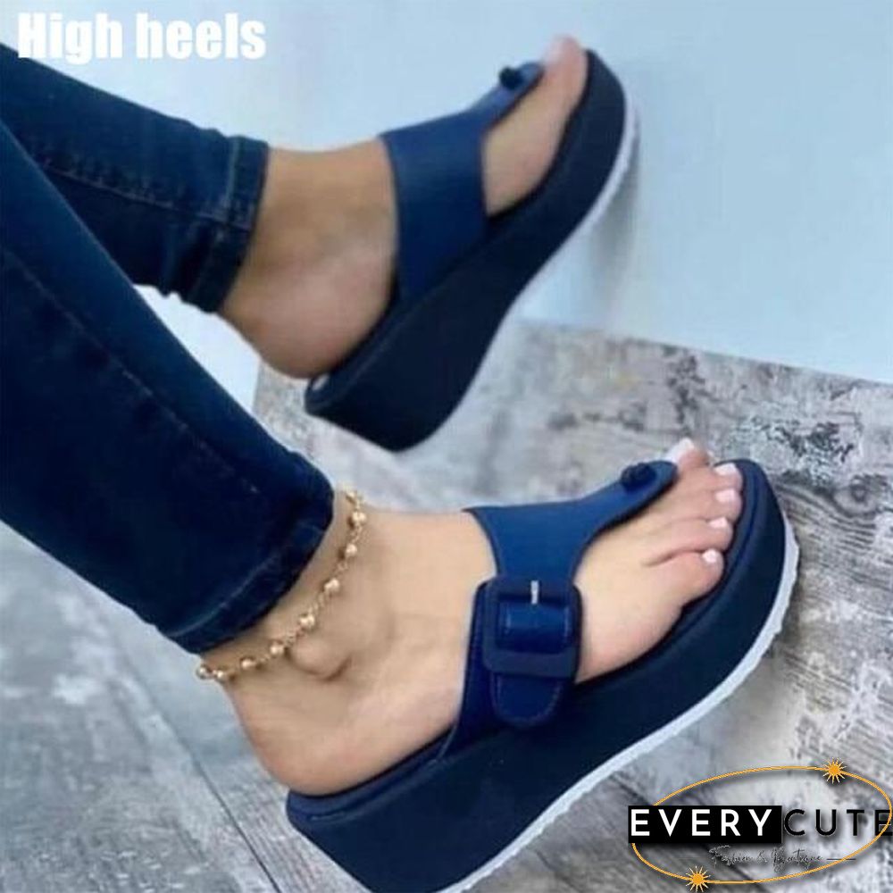 Women Wedges Sandals Summer Casual Clip Toe Flip Flops Women Platform Slipper Beach Sport Sandals Light Comfort Shoes Woman