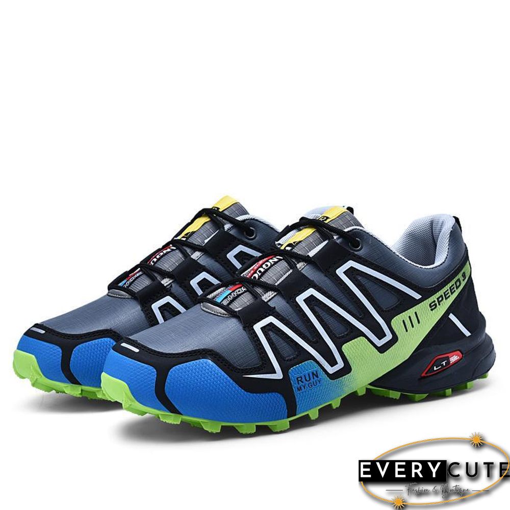 new large size outdoor mountaineering shoes men's shoes breathable shock absorption sports hiki