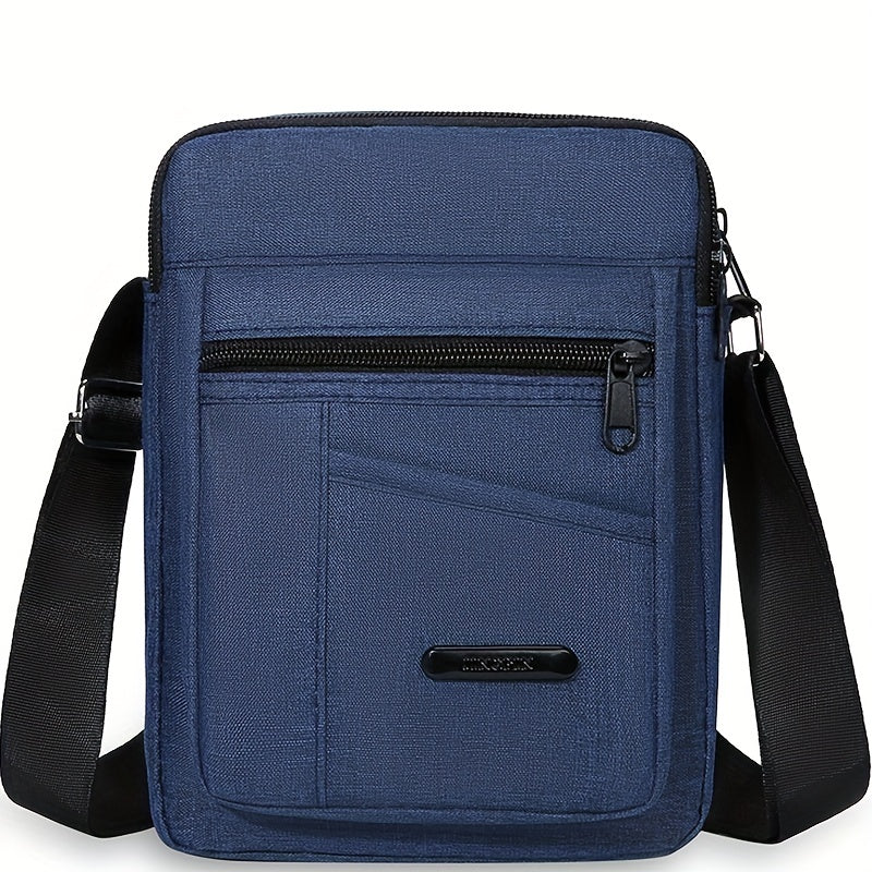 Men's Bag Shoulder Messenger Bag Casual Nylon Canvas Waterproof Backpack Mobile Coin Purse