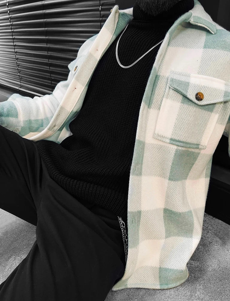 Checkerboard Long-sleeved Shirt/jacket