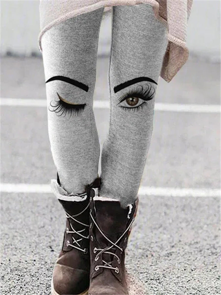 Women's Fashion Casual Print Pattern Thin Leggings Pants