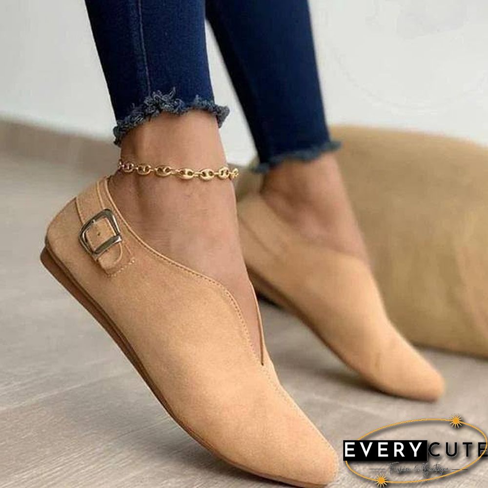 Pointed Toe Suede Women Flats Shoes Woman Sneakers Summer Fashion Sweet Flat Casual Shoes Women Zapatos Mujer Plus