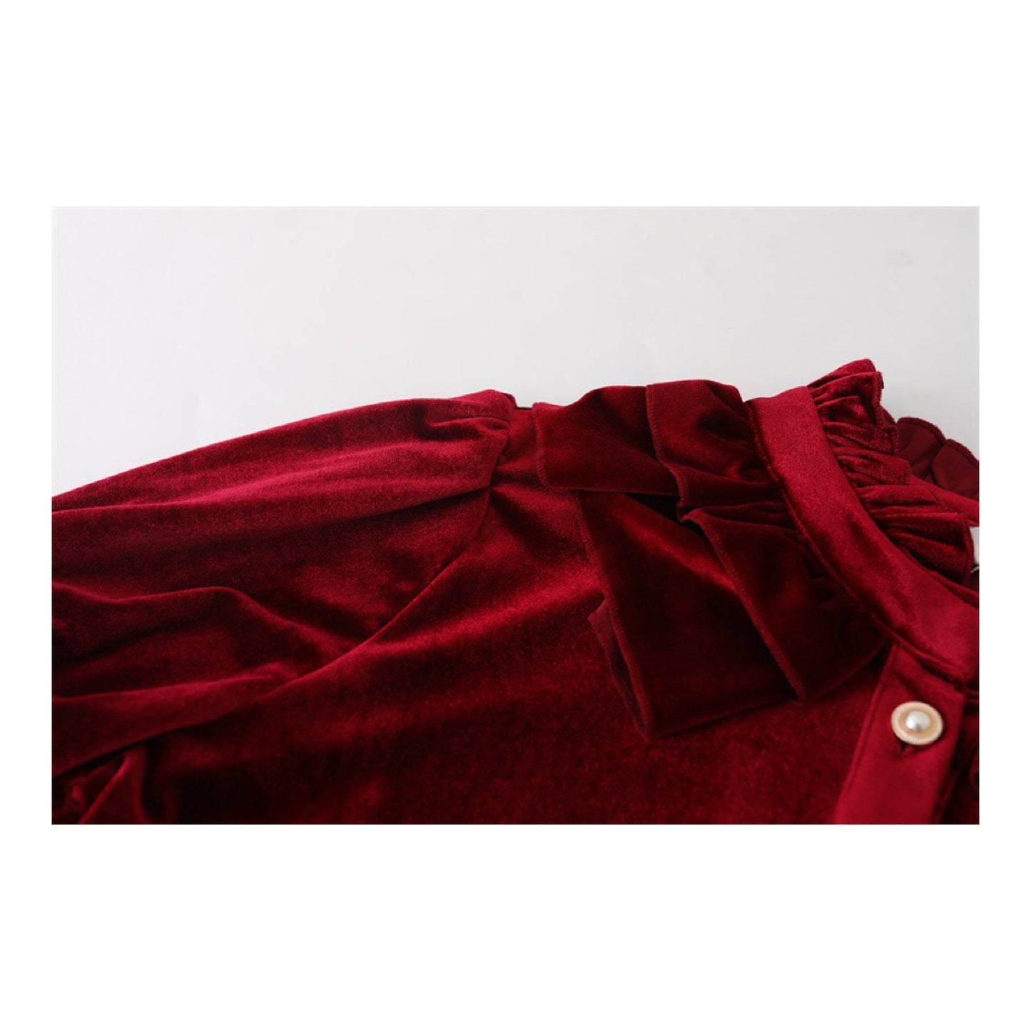 Ruby Victorian-Vintage-Academia Burgundy-Red Velvet Dress