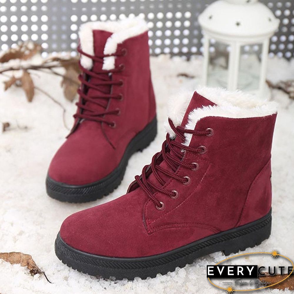 Ankle Snow Boots Stylish Winter Shoes High-top Boots British Style