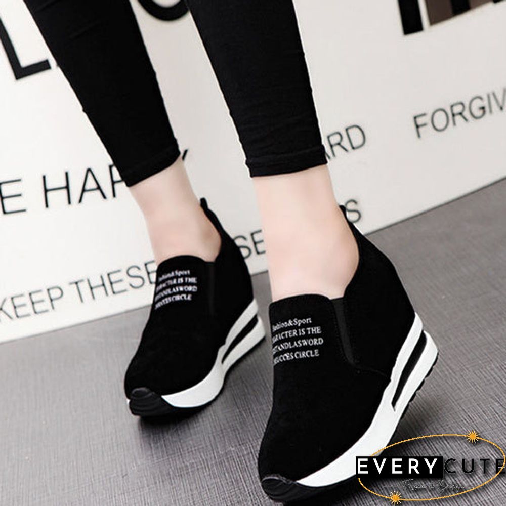 Women Shoes Creepers Casual Solid Color Round Toe Shoes