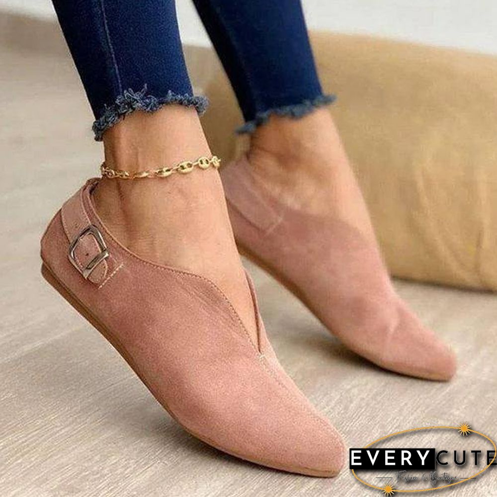 Pointed Toe Suede Women Flats Shoes Woman Sneakers Summer Fashion Sweet Flat Casual Shoes Women Zapatos Mujer Plus